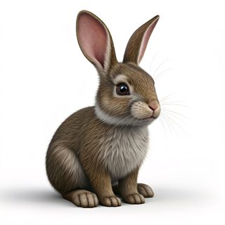 sitting brown rabbit
