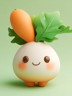 Cute Carrot And Turnip