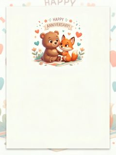 anniversary bear fox