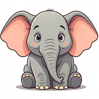 cartoon baby elephant