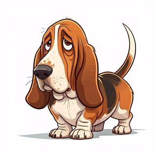 cartoon basset hound