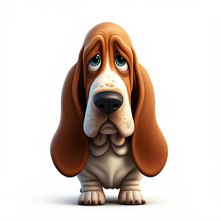 sad basset hound