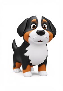 cartoon bernese puppy