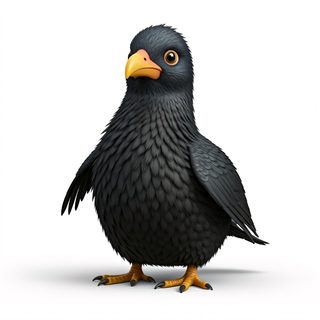 cartoon black bird