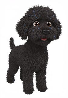 black poodle puppy