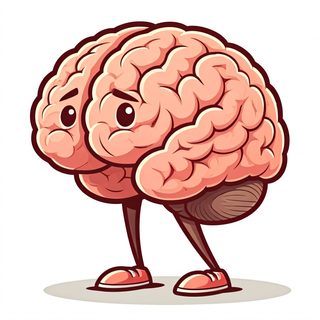 sad brain character