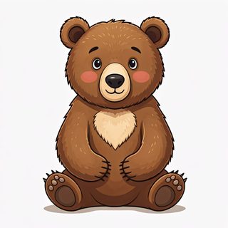 sitting brown bear