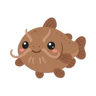 cute cartoon catfish