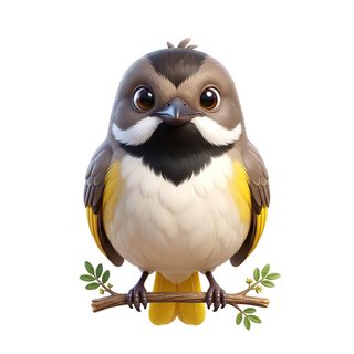 cartoon chickadee bird