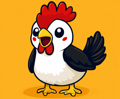 Cute Cartoon Chicken