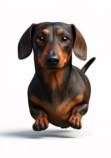 running dachshund puppy