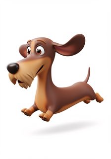 cartoon dachshund dog