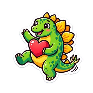 cute dinosaur heart
