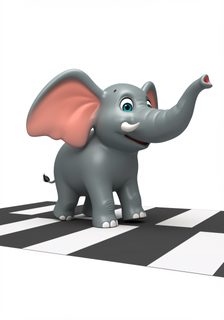 cartoon elephant crossing