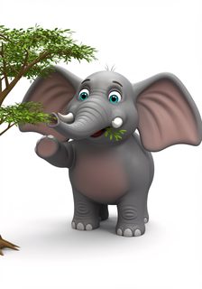 cartoon elephant tree