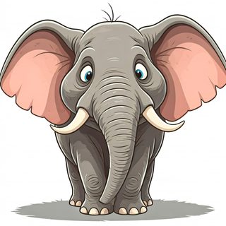 cartoon elephant portrait
