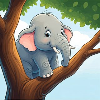 elephant in tree