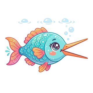 Cartoon Fish Bubbles