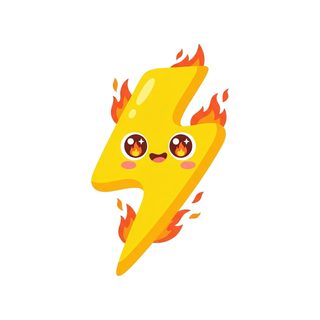 flaming lightning bolt