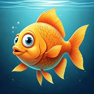 cartoon goldfish