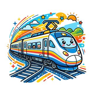 cute high speed train