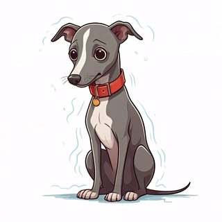 anxious greyhound cartoon