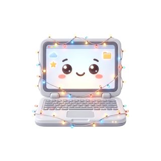 cute holiday laptop
