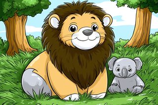 Lion And Koala