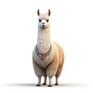 cute standing llama