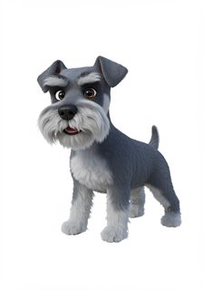 cartoon schnauzer dog