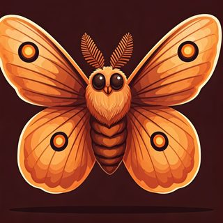 Cute Orange Moth