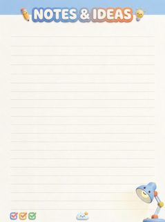 cartoon notes template