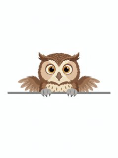 peeking owl illustration