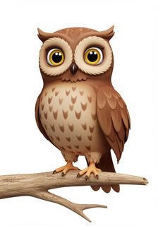 cartoon owl perched