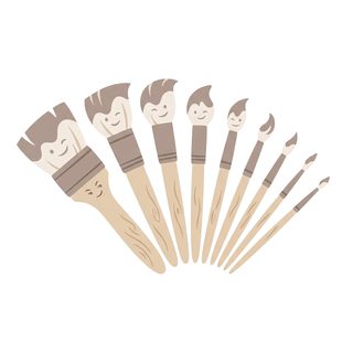 cute paintbrushes set