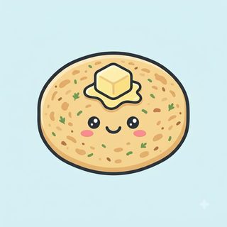 happy cartoon pancake