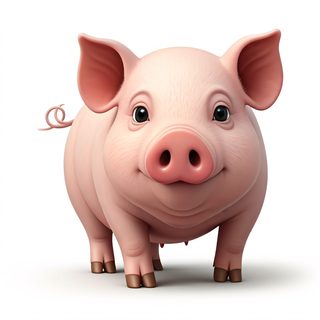 smiling baby pig