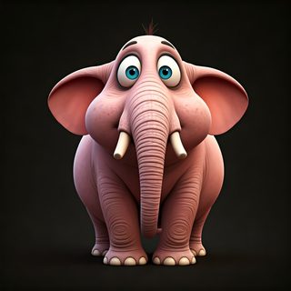cartoon pink elephant