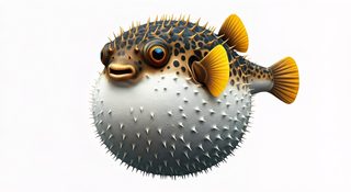 inflated pufferfish