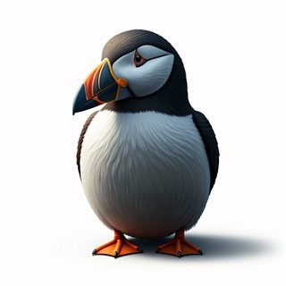 cute puffin illustration