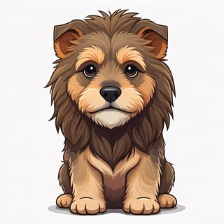 puppy lion illustration