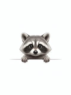 peeking raccoon