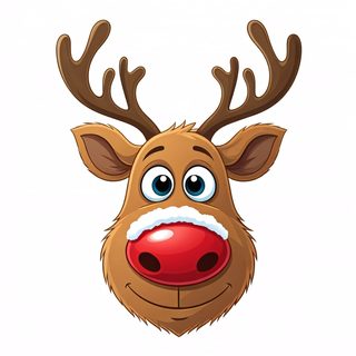 cartoon reindeer portrait