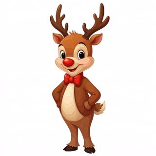 cartoon reindeer character