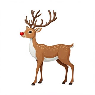 cartoon reindeer character