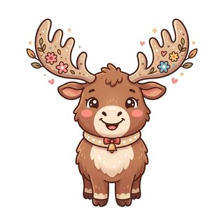 cute cartoon reindeer