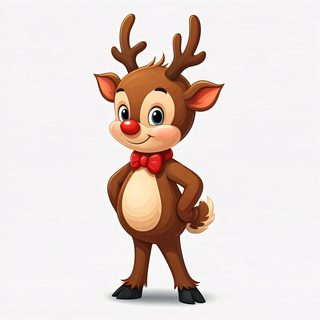 cartoon reindeer character