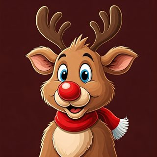 cartoon christmas reindeer