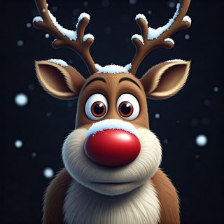 cartoon christmas reindeer