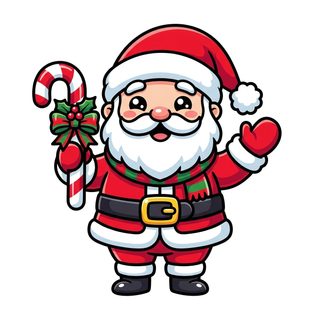 cute cartoon santa